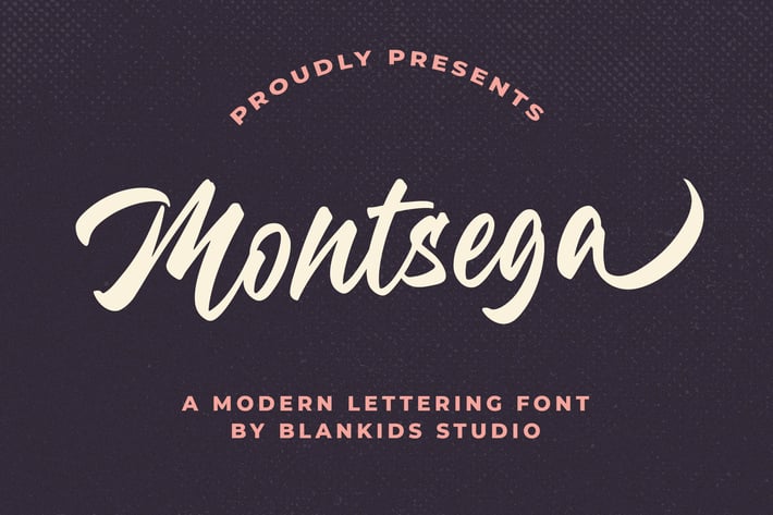Montsega a Modern Lettering Font