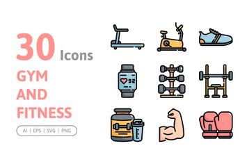 30 Fitness and Gym Icons