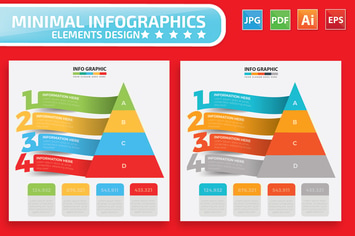 Pyramid Infographic Elements Design
