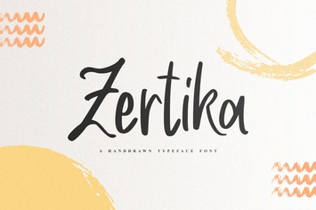 Zertika - A Handdrawn Typeface Font