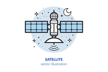 Satellite vector illustration