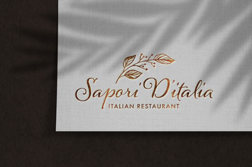 Luxury Debossed Logo Mockup on Linen Paper