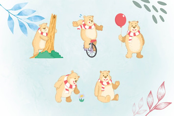 Whimsical Animal Illustrations BEAR