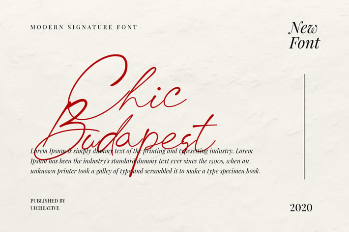 Chick Budapest Signature Font
