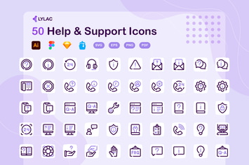 Lylac - Help & Support Icons