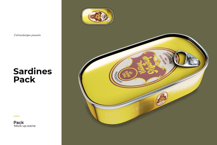 Sardines Mockup