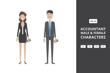 Accountant - Male & Female Characters Vol.32