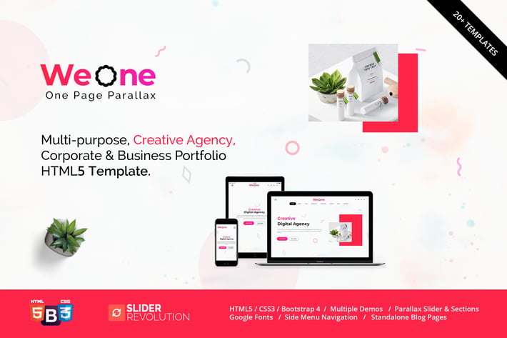 Weone - One Page Parallax HTML5 