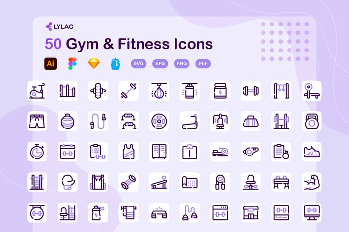 Lylac - Gym & Fitness Icons