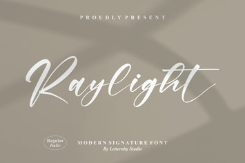 Raylight Signature Font