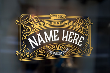 Vintage Logo with Floral Elements