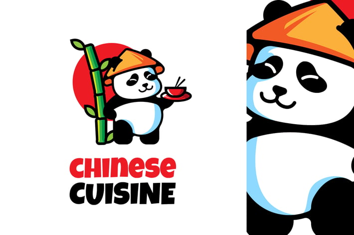 PANDA CHINESE FOOD - Mascot & Esport Logo
