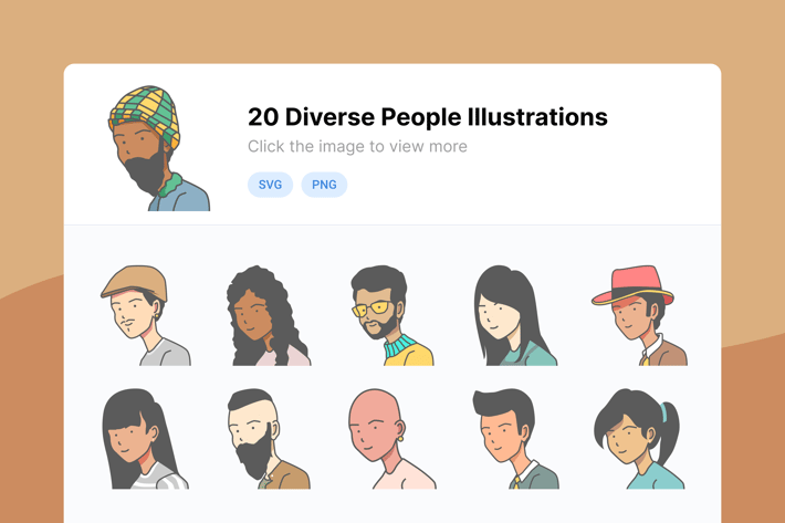 Diverse People Avatar Illustration