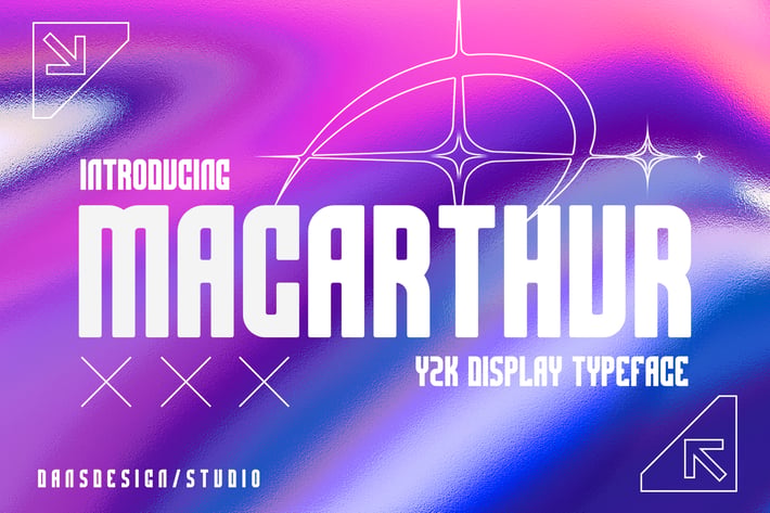 Macarthur Y2K  Display Typeface Font