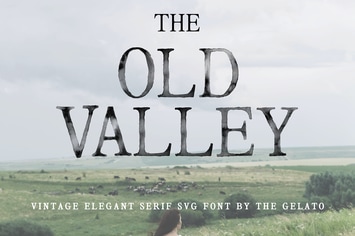 The Old Valley Elegant Serif Watercolor SVG Font