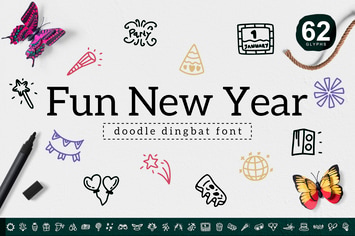 Fun New Year Dingbat