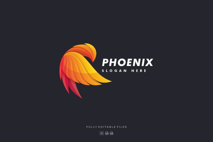 Bird Phoenix Colorful Logo