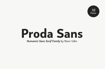Proda Sans Family - 18 Fonts