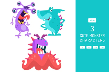 Cute Monster Characters Vol.18