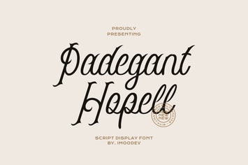 Padegant Hopell - Script Display Font