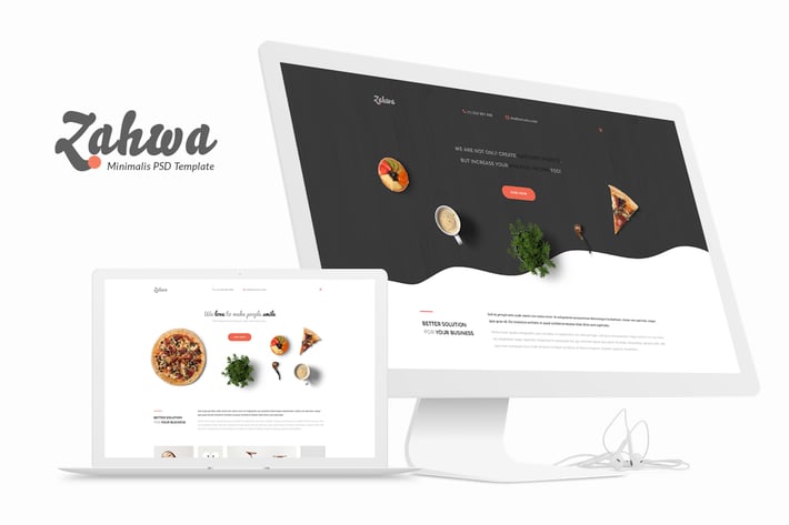 Zahwa - Minimalist PSD Template