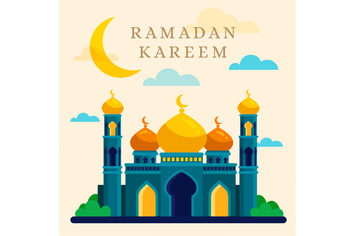 Flat Ramadan Kareem Mosque 