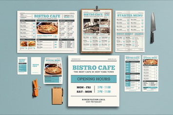 Newspaper Style Menu Package