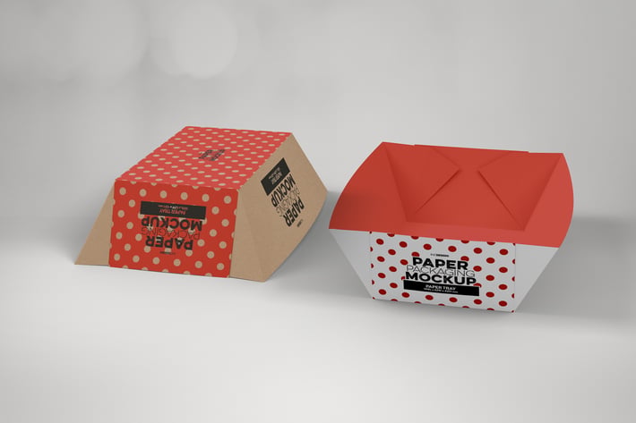 Paper Tray 4 Packaging Mockup