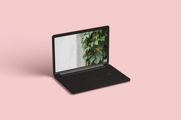 Realistic Laptop Clay Mockup