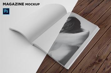 Magazine Mockup Perspective View