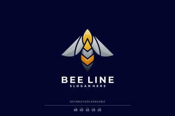 Bee Gradient Colorful Logo