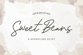 Sweet Beans - Monoline Script