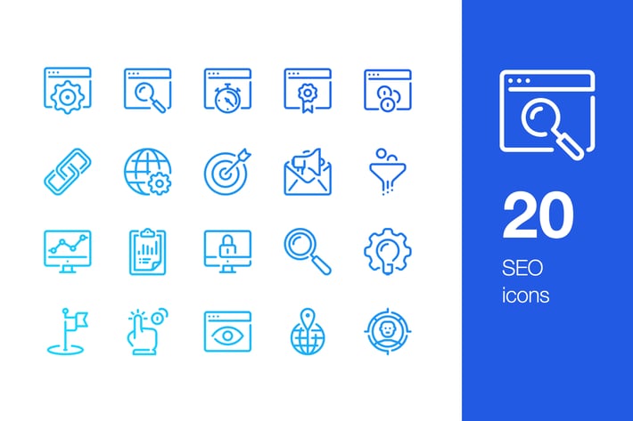 20 SEO icons
