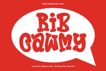 Rib Cawmy Playful Display Font
