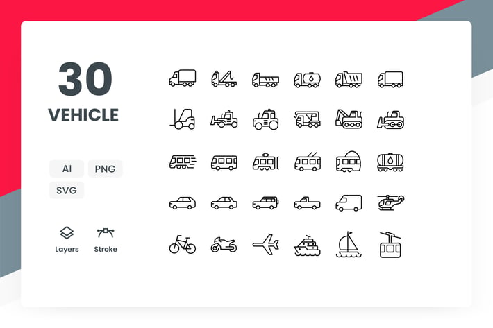 Vehicle - Icons Pack