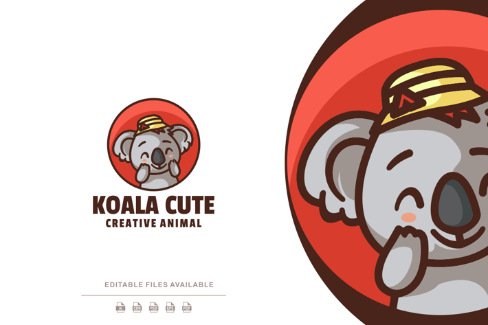 Koala Cartoon Logo