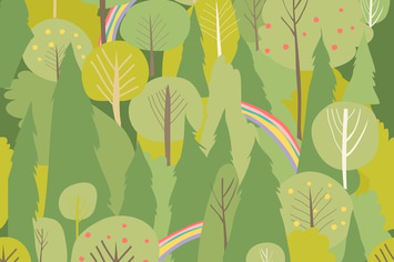 Seamless vector summer forest pattern. Summer back