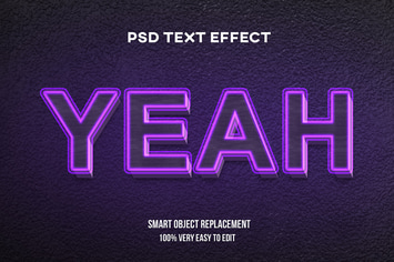 Pink purple glow text effect