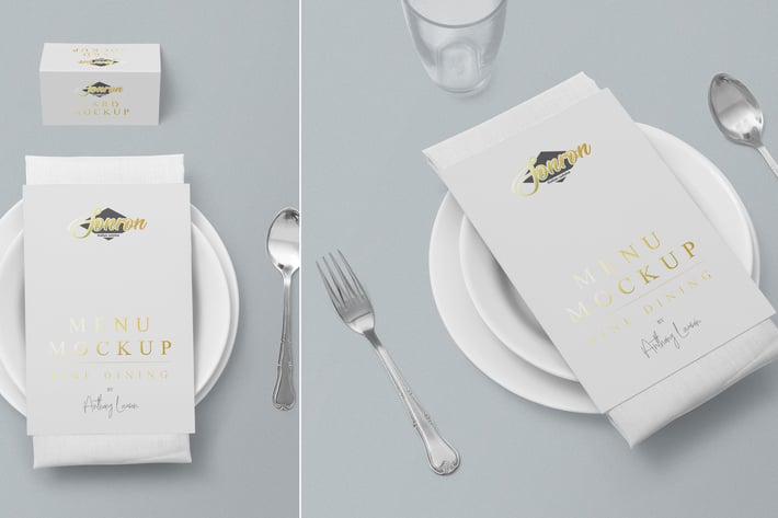 Customizable Menu Mockups