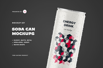 Drink Can Mockup Scene