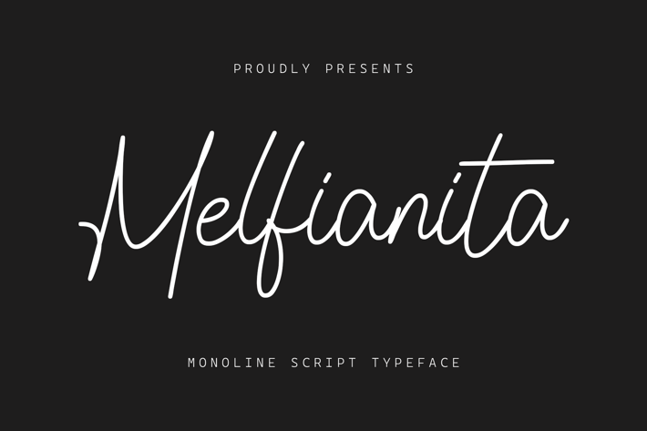 Melfianita - Monoline Script Font