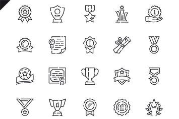 Simple Set Awards Line Icons