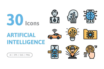 30 Artificial Intelligence Icons