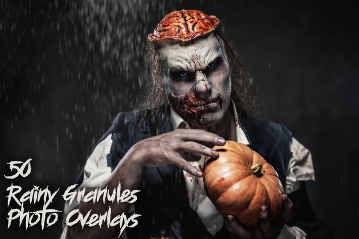 50 Rainy Granules Photo Overlays