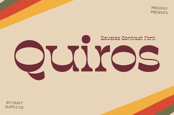 Quiros – Reverse Contrast Font