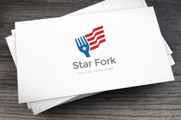 Star Fork Logo Template
