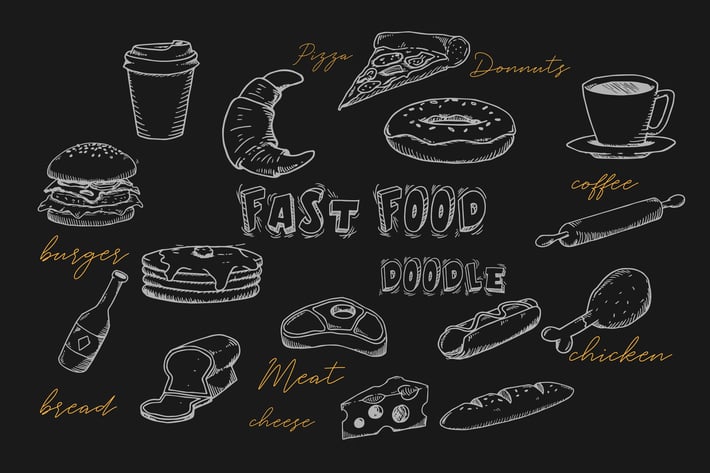 Fast Food Doodle Collection