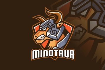 Armored Minotaur Team Logo Design
