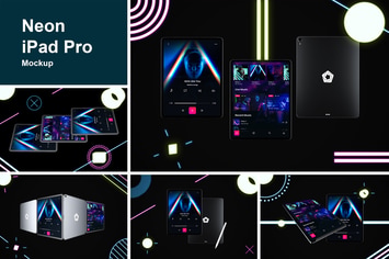 Neon iPad Pro Mockup