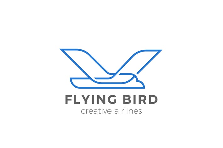 Logo Flying Bird Eagle Geometric style